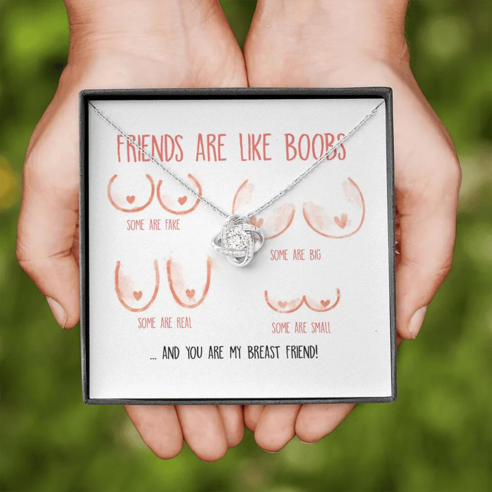 Friends Are Like Boobs Personalized Funny Necklace - Image 23