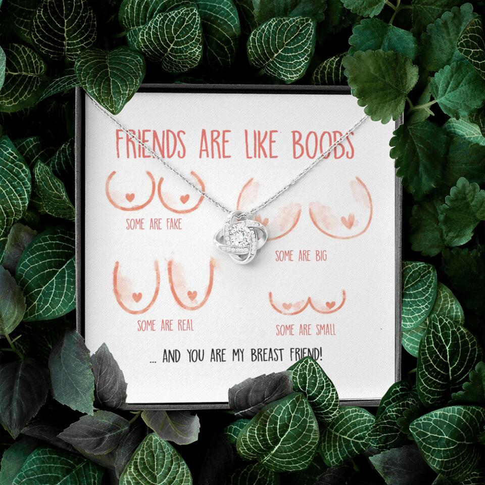 Friends Are Like Boobs Personalized Funny Necklace - Image 25