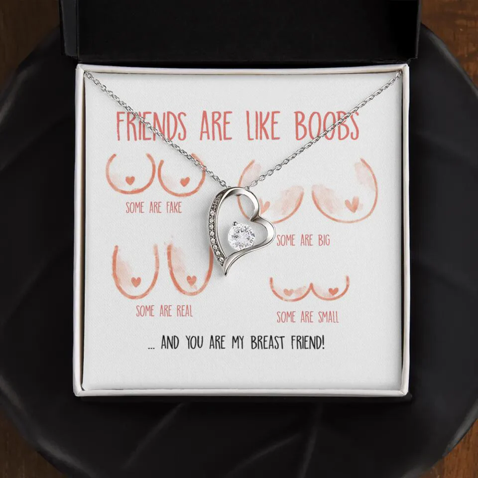 Friends Are Like Boobs Personalized Funny Necklace - Image 29