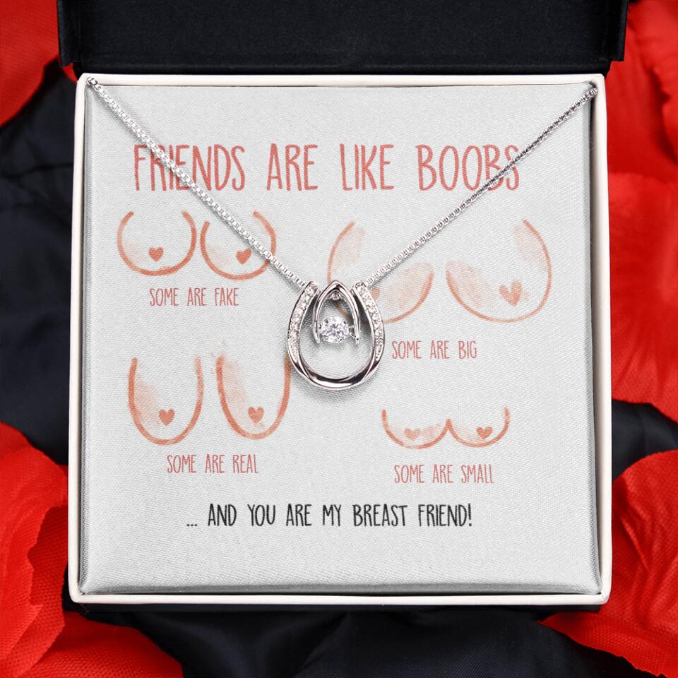 Friends Are Like Boobs Personalized Funny Necklace - Image 3