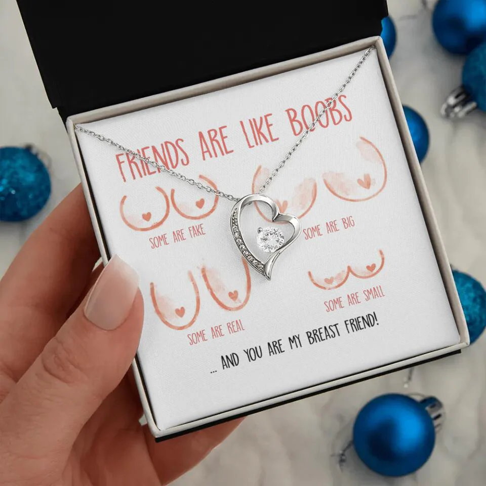 Friends Are Like Boobs Personalized Funny Necklace - Image 30