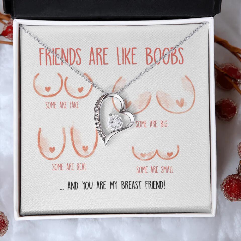 Friends Are Like Boobs Personalized Funny Necklace - Image 33
