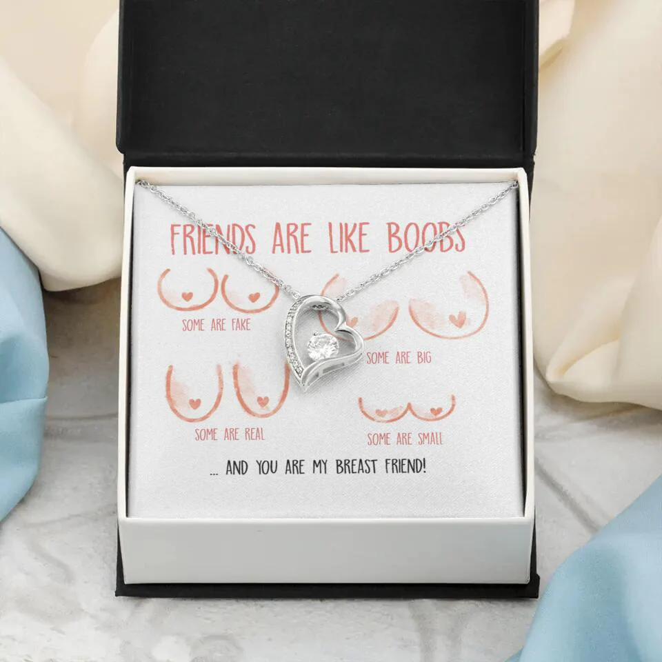 Friends Are Like Boobs Personalized Funny Necklace - Image 35