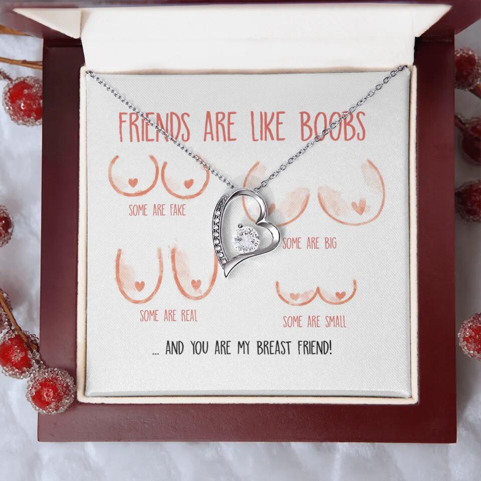 Friends Are Like Boobs Personalized Funny Necklace - Image 42