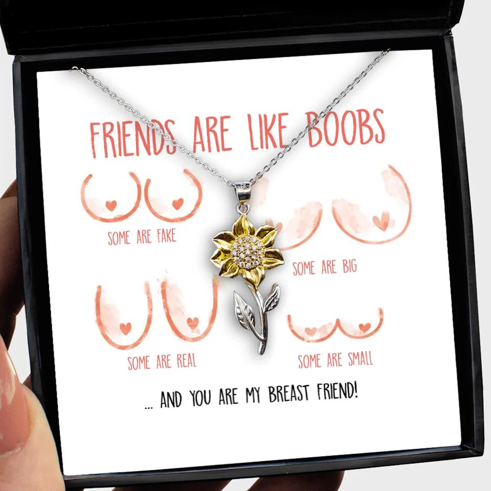 Friends Are Like Boobs Personalized Funny Necklace - Image 56