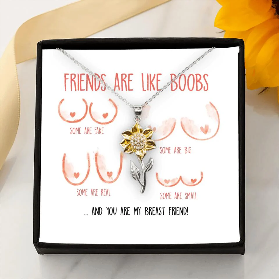 Friends Are Like Boobs Personalized Funny Necklace - Image 57