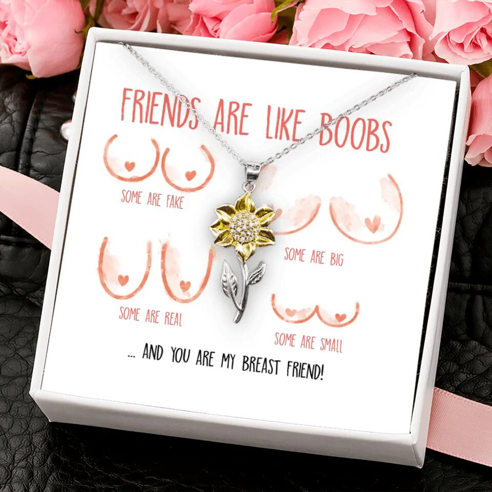 Friends Are Like Boobs Personalized Funny Necklace - Image 58