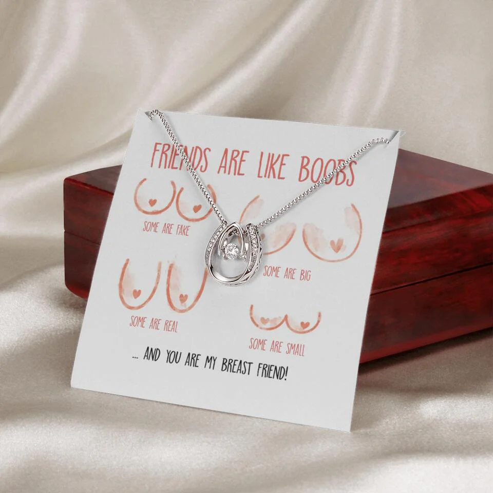 Friends Are Like Boobs Personalized Funny Necklace - Image 9