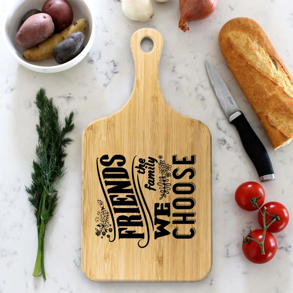 Friends The Family We Choose Wooden Cutting Board Gifts For Friends - Image 3