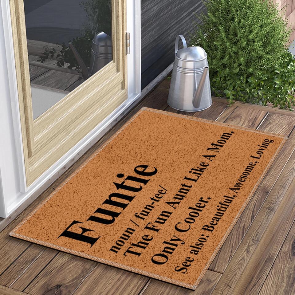 The Fun Aunt Like A Mom - Personalized DoorMat - Image 3