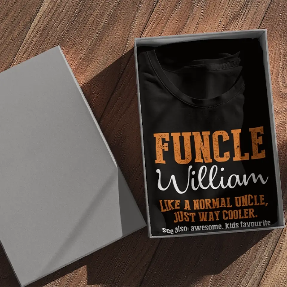 Funcle, Like A Normal Uncle Just Way Cooler - Personalized Tshirt - Gift For Uncle - Image 6
