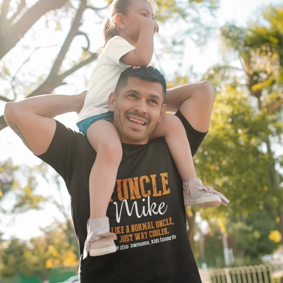 Funcle, Like A Normal Uncle Just Way Cooler - Personalized Tshirt - Gift For Uncle - Image 7