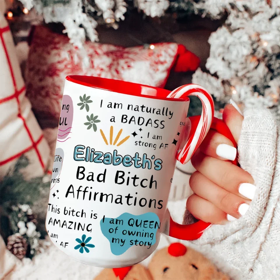 Funny Coffee Mug - Bad B*Tch Affirmations - For Coworkers, Friends, Self Gift - Personalized Name Ceramic Mug - Image 16