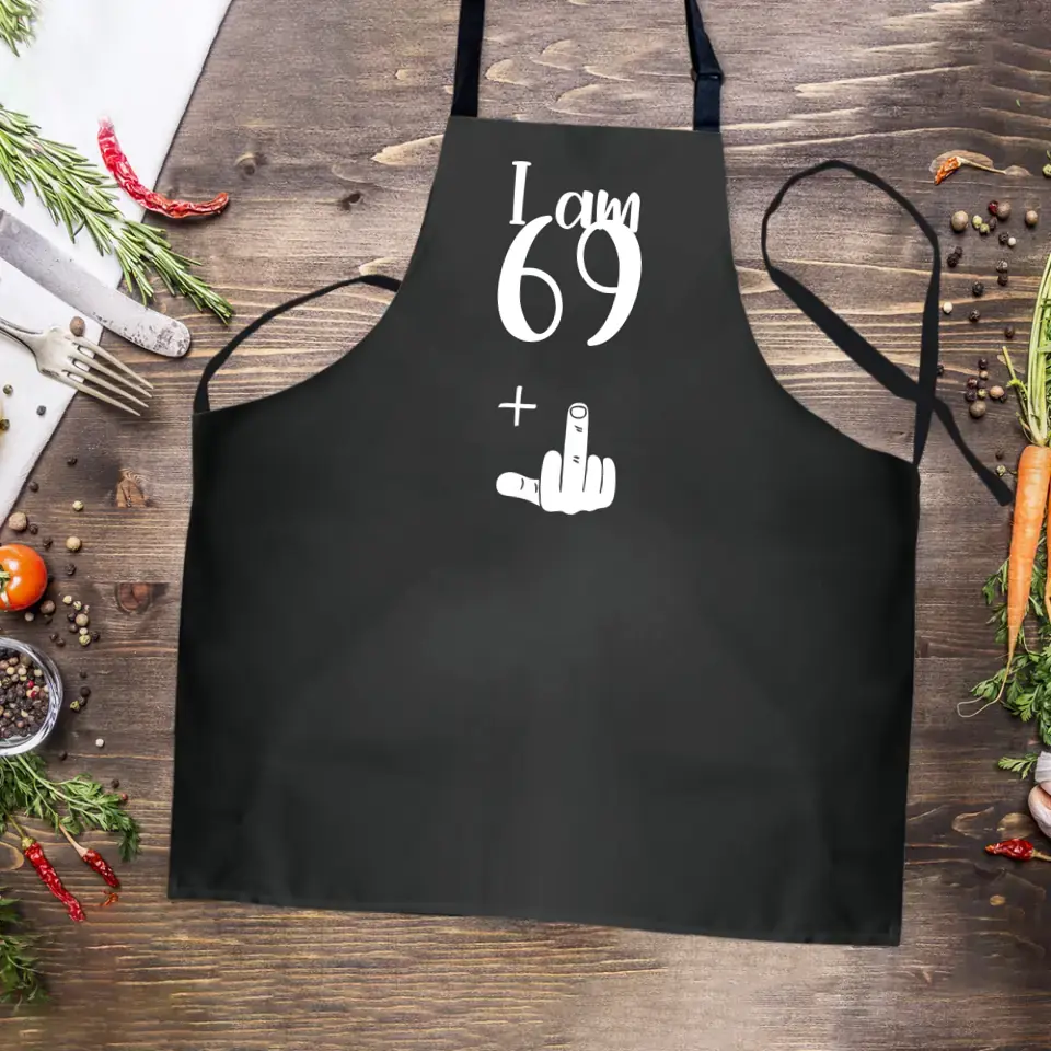 Funny Happy Birthday With Middle Finger Apron - Image 3