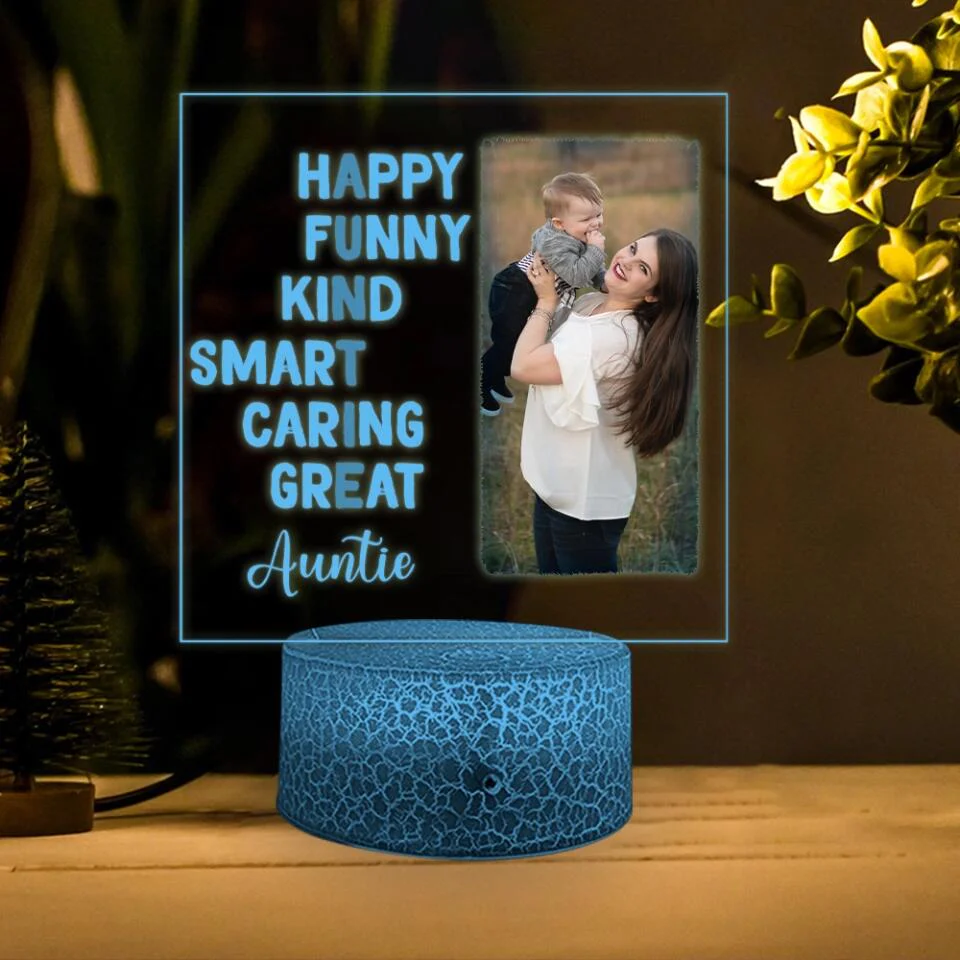 Funny Kind Caring Brilliant Clever Custom 3D Light Birthday Gift For Uncle Aunt - Image 5