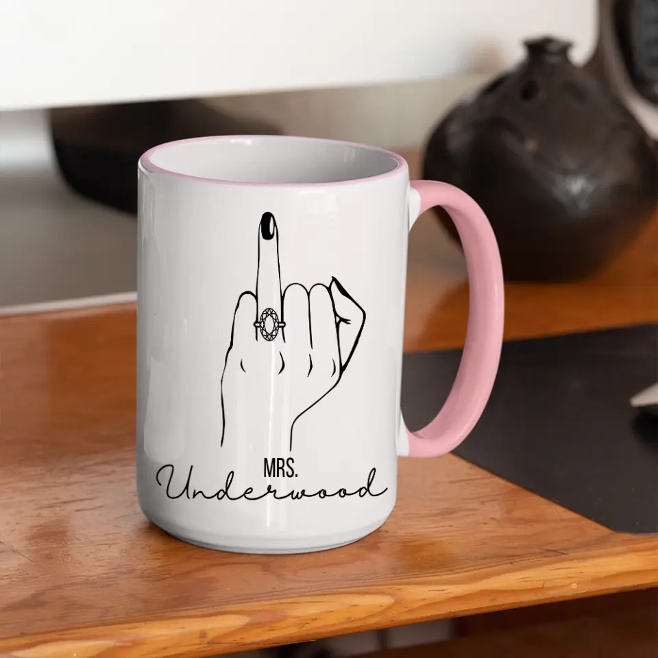 Future Mrs Custom Engagement Ring - Personalized White Mug - Gift For Fiancee Or Bride - Image 13