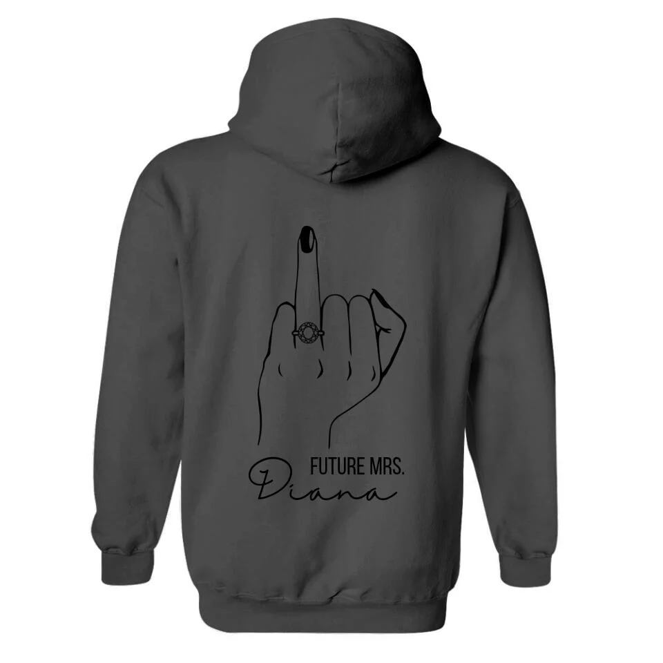 Future Mrs Engagement Ring Custom Hoodie Engagement Gift For Wife - Image 2