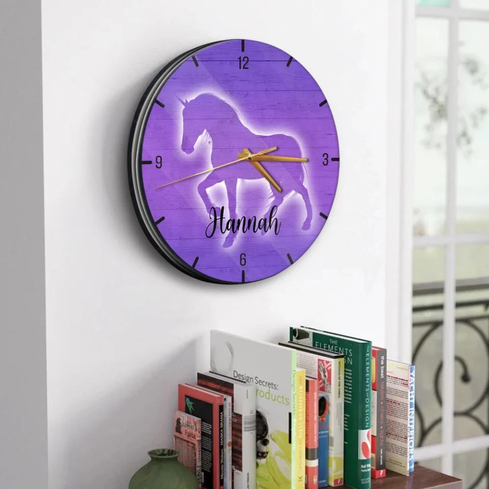 Galaxy Unicorn Custom Wall Clock Birthday Gift For Daughter - Image 6