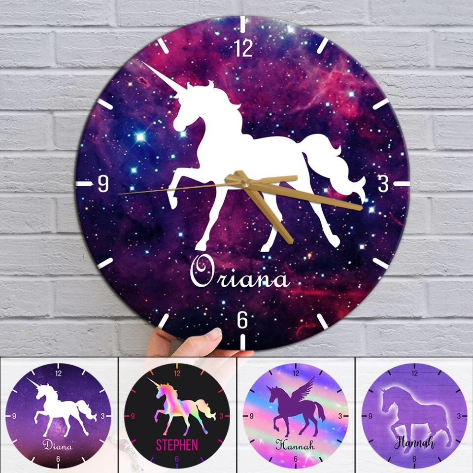 Galaxy Unicorn Custom Wall Clock Birthday Gift For Daughter - Image 7