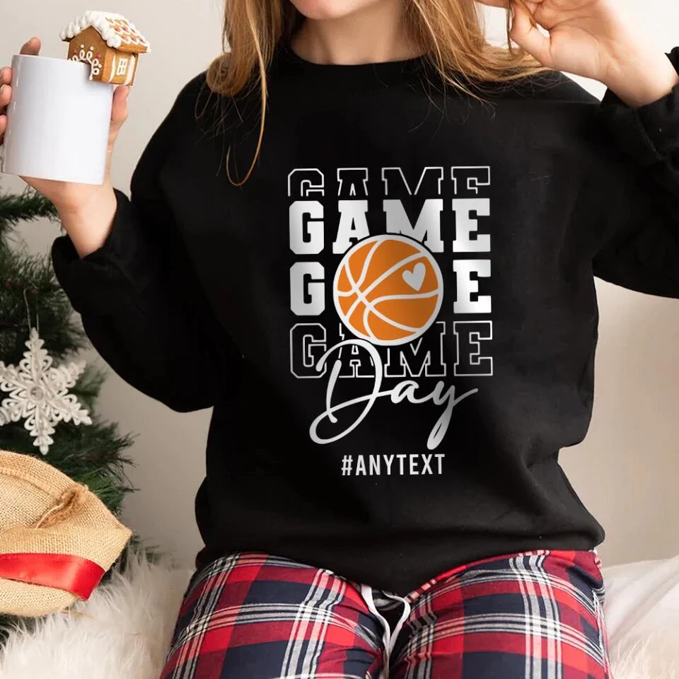 Gameday Basketball - Sweatshirt - Hoodie - Basketball Mom Shirt - Basketball shirt for Women Men - Gameday Shirt - for Sport Lover - 212ICNVSSW391 - Image 5