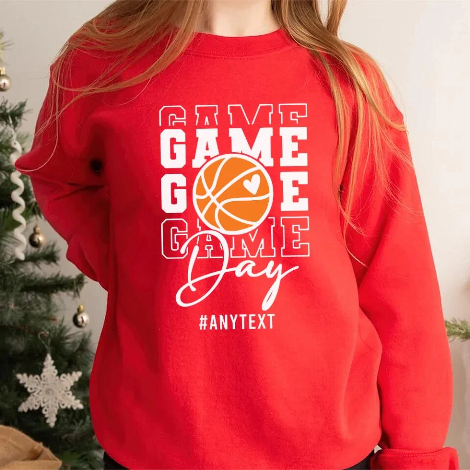Gameday Basketball - Sweatshirt - Hoodie - Basketball Mom Shirt - Basketball shirt for Women Men - Gameday Shirt - for Sport Lover - 212ICNVSSW391 - Image 6