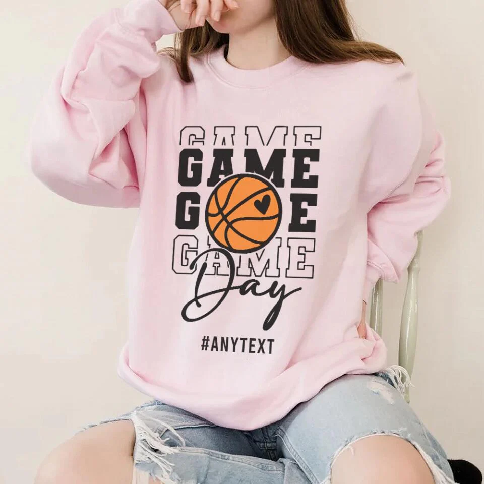 Gameday Basketball - Sweatshirt - Hoodie - Basketball Mom Shirt - Basketball shirt for Women Men - Gameday Shirt - for Sport Lover - 212ICNVSSW391 - Image 7