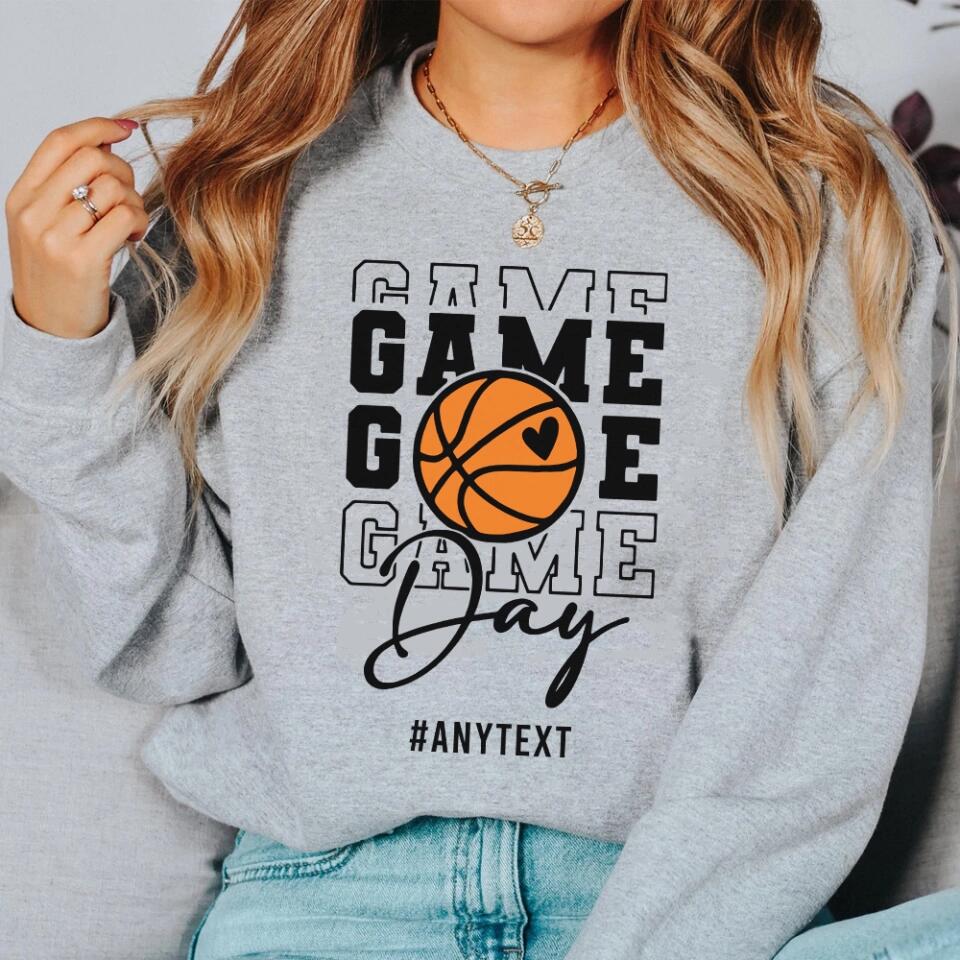 Gameday Basketball - Sweatshirt - Hoodie - Basketball Mom Shirt - Basketball shirt for Women Men - Gameday Shirt - for Sport Lover - 212ICNVSSW391 - Image 8