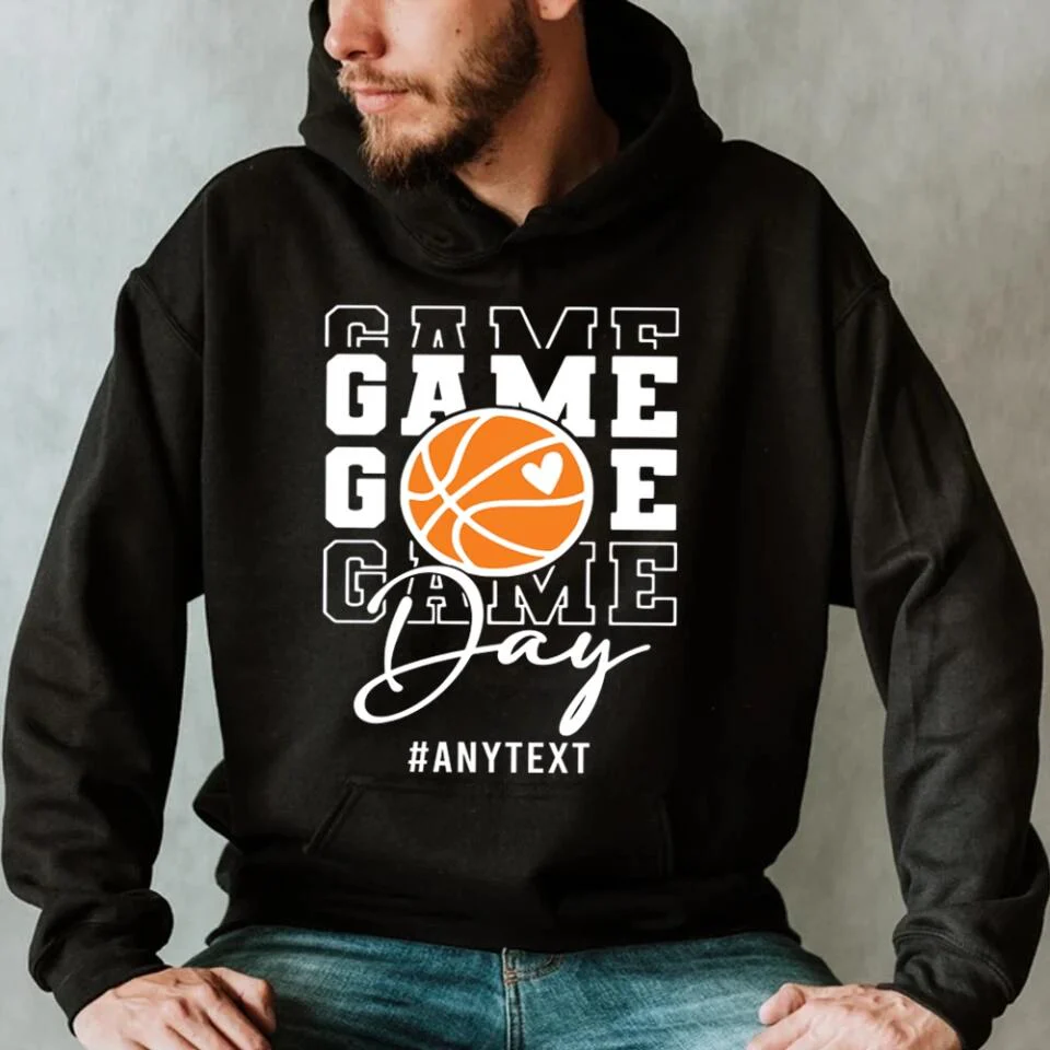 Gameday Basketball - Sweatshirt - Hoodie - Basketball Mom Shirt - Basketball shirt for Women Men - Gameday Shirt - for Sport Lover - 212ICNVSSW391 - Image 9