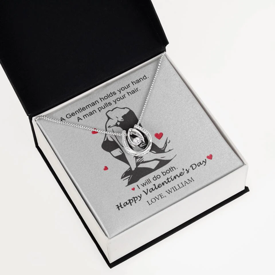 A Gentleman Holds Your Hand, A Man Pulls Your Hair - Personalized Necklace - Image 13