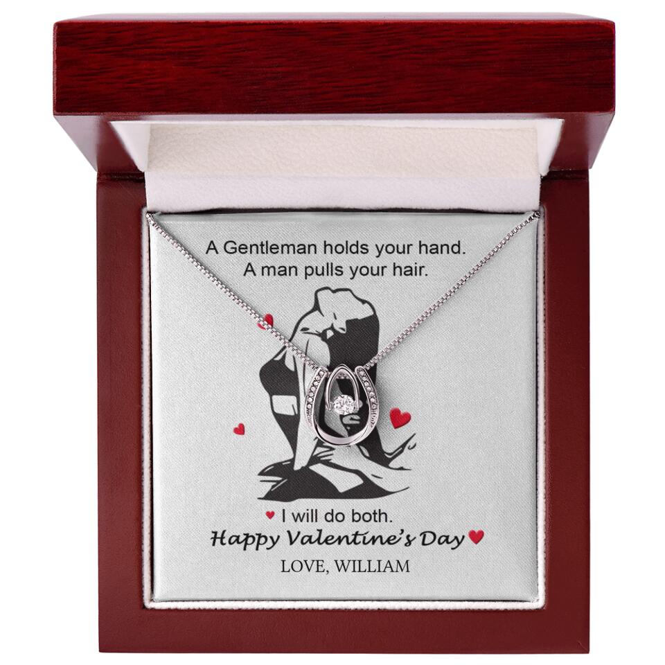 A Gentleman Holds Your Hand, A Man Pulls Your Hair - Personalized Necklace - Image 16