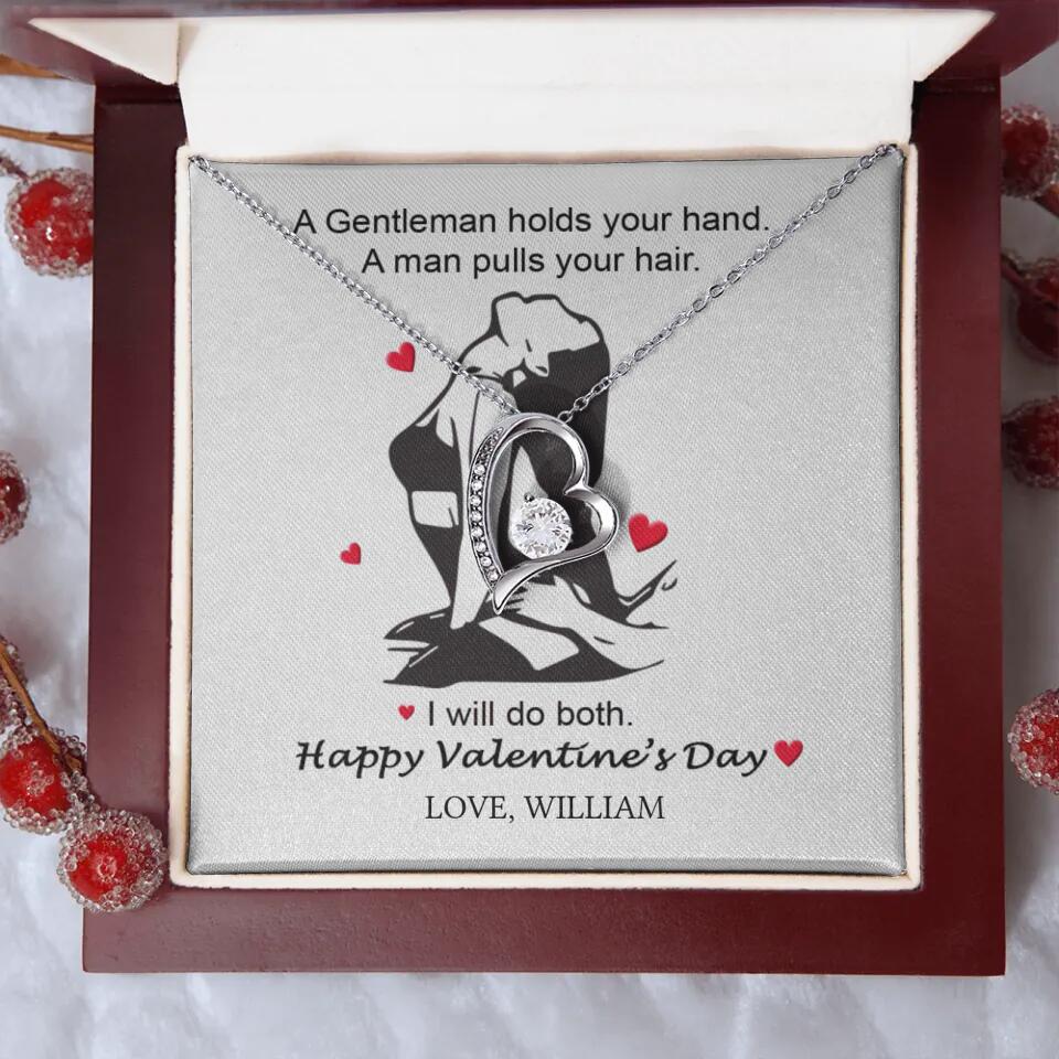 A Gentleman Holds Your Hand, A Man Pulls Your Hair - Personalized Necklace - Image 41