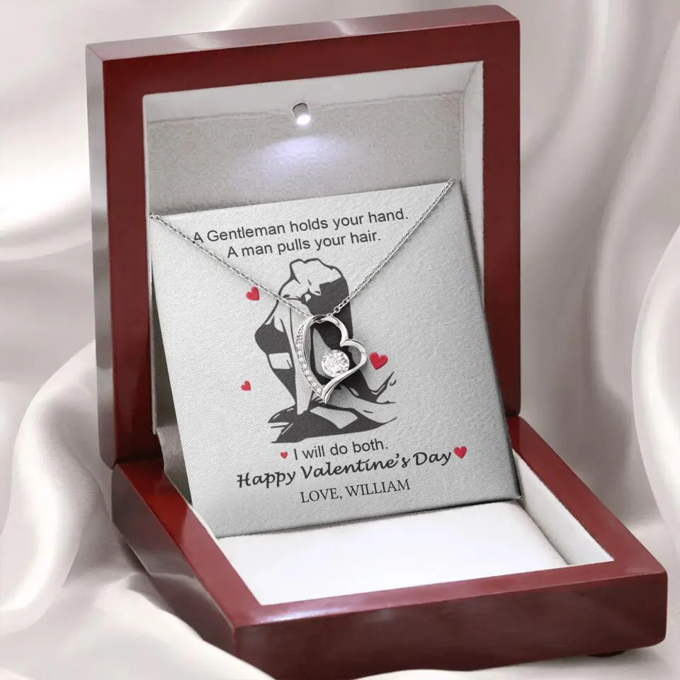 A Gentleman Holds Your Hand, A Man Pulls Your Hair - Personalized Necklace - Image 43