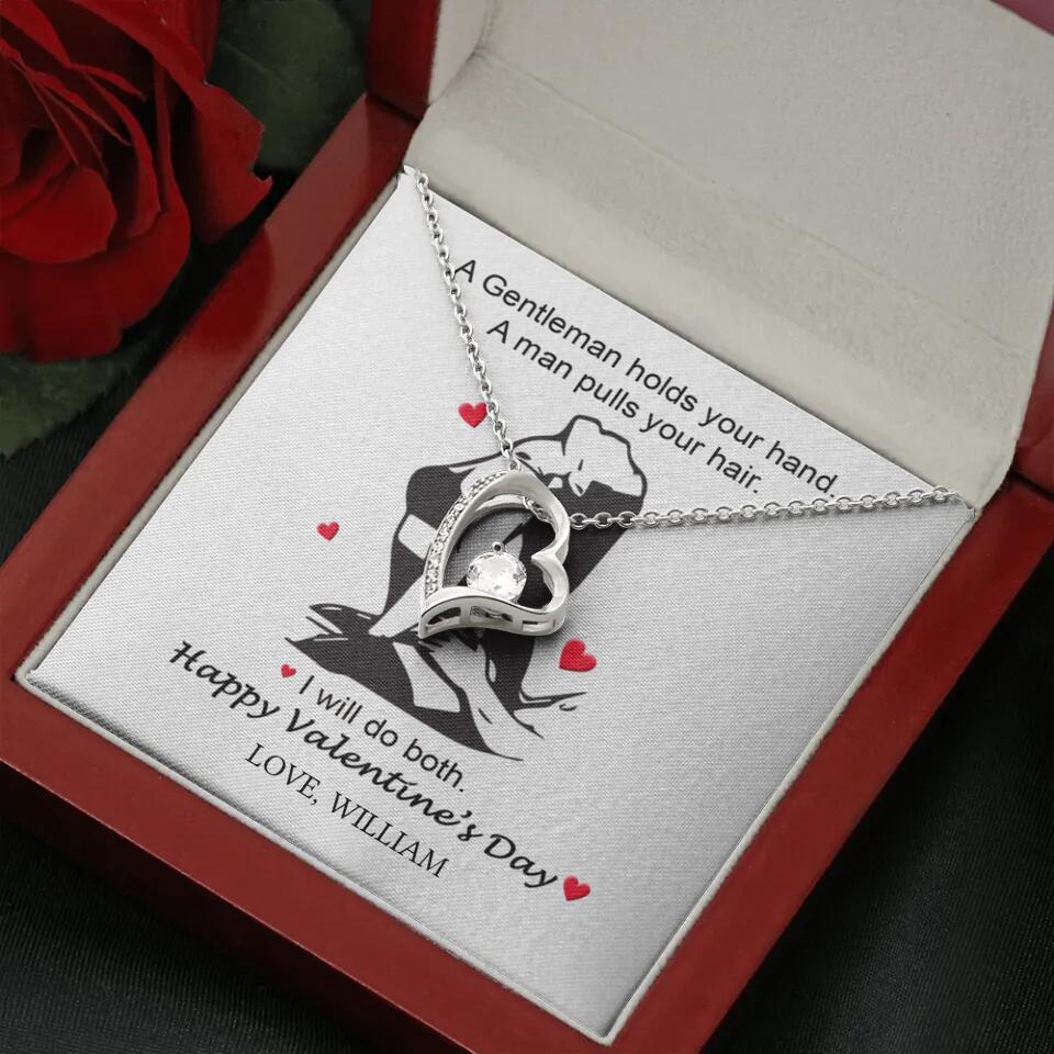 A Gentleman Holds Your Hand, A Man Pulls Your Hair - Personalized Necklace - Image 46