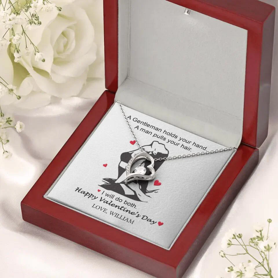 A Gentleman Holds Your Hand, A Man Pulls Your Hair - Personalized Necklace - Image 47
