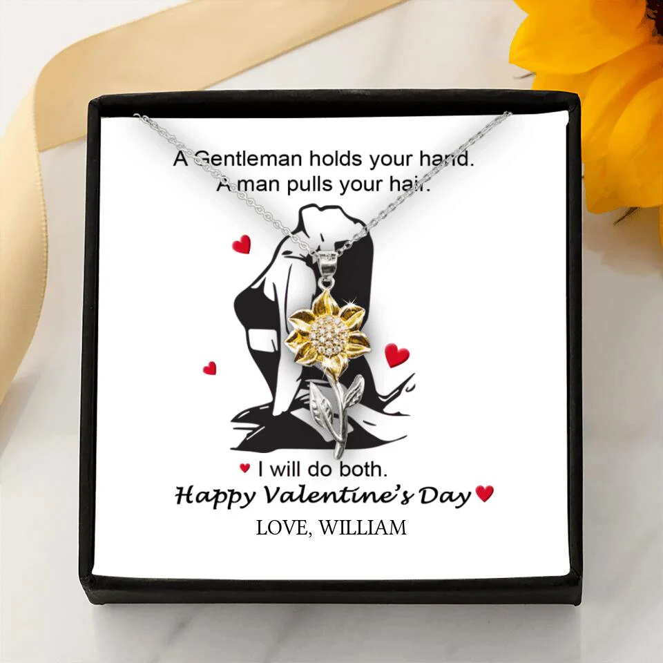 A Gentleman Holds Your Hand, A Man Pulls Your Hair - Personalized Necklace - Image 56
