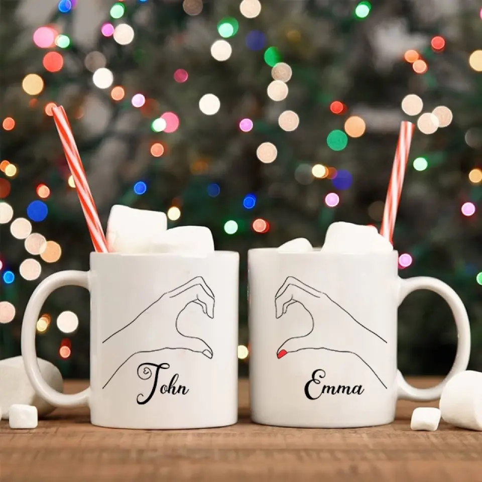 Personalized Valentine Gifts - Custom Gifts for Couple Mug 3 Styles - Personalized White Mug - Image 11