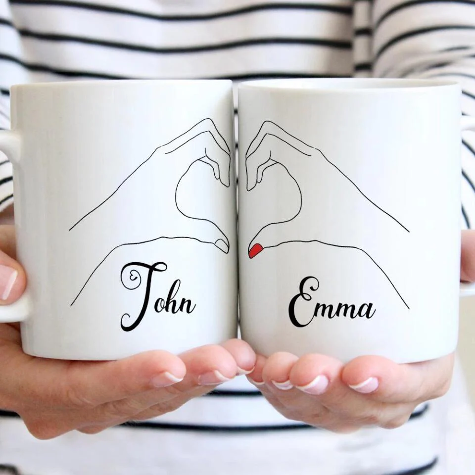Personalized Valentine Gifts - Custom Gifts for Couple Mug 3 Styles - Personalized White Mug - Image 6