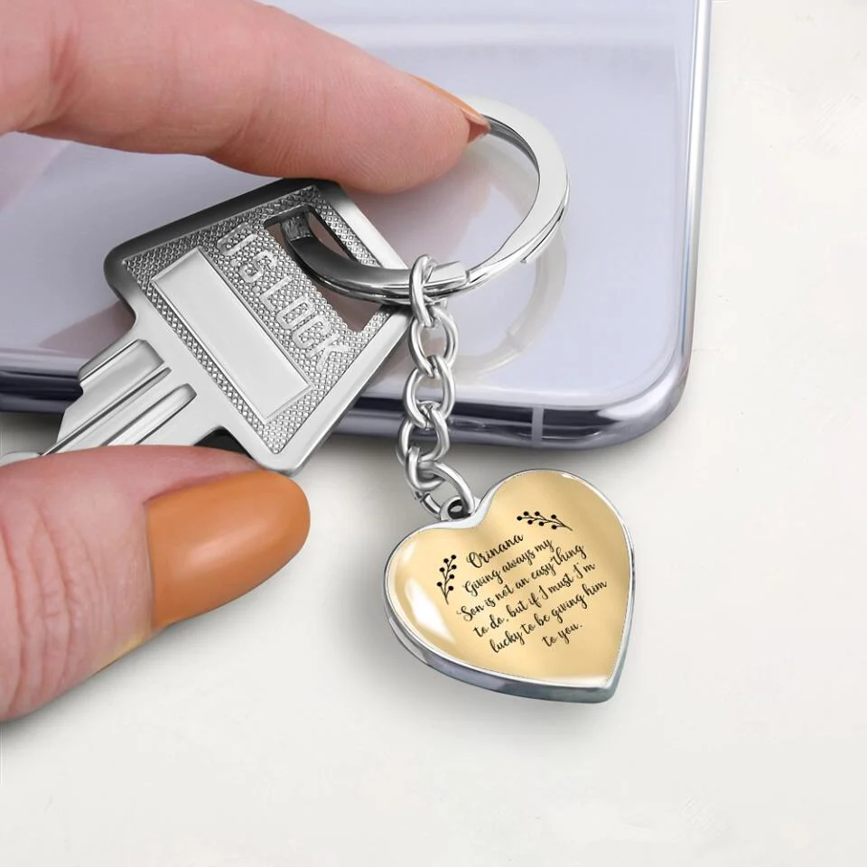 Giving Away My Son is Not an Easy Thing to Do - Heart Jewelry - Heart Luxury Necklace - Custom Name - Wedding Day Keepsake - Daughter in Law Gift From Mother in Law - Son Wedding Shower Gift - 303ICNNPJE314 - Image 12