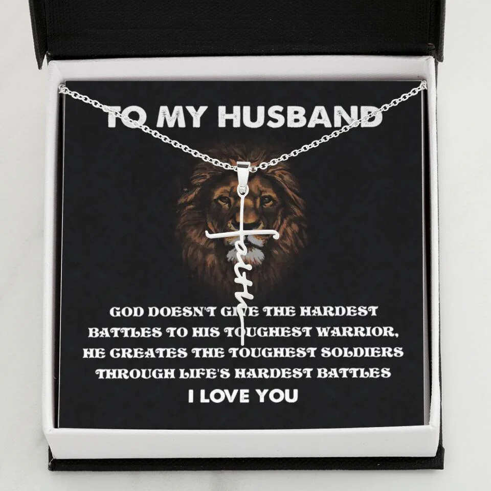 God Doesn't Give The Hardest Battles Necklace - Gift For Husband - Image 11
