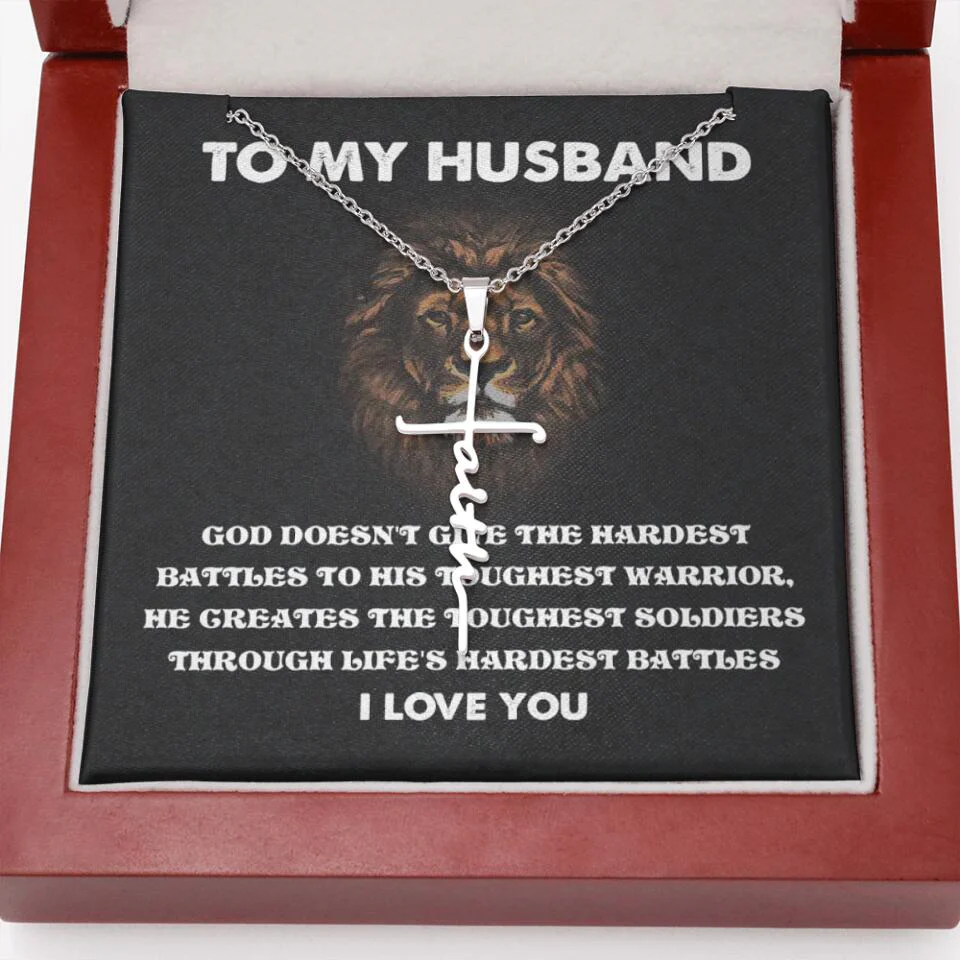 God Doesn't Give The Hardest Battles Necklace - Gift For Husband - Image 14
