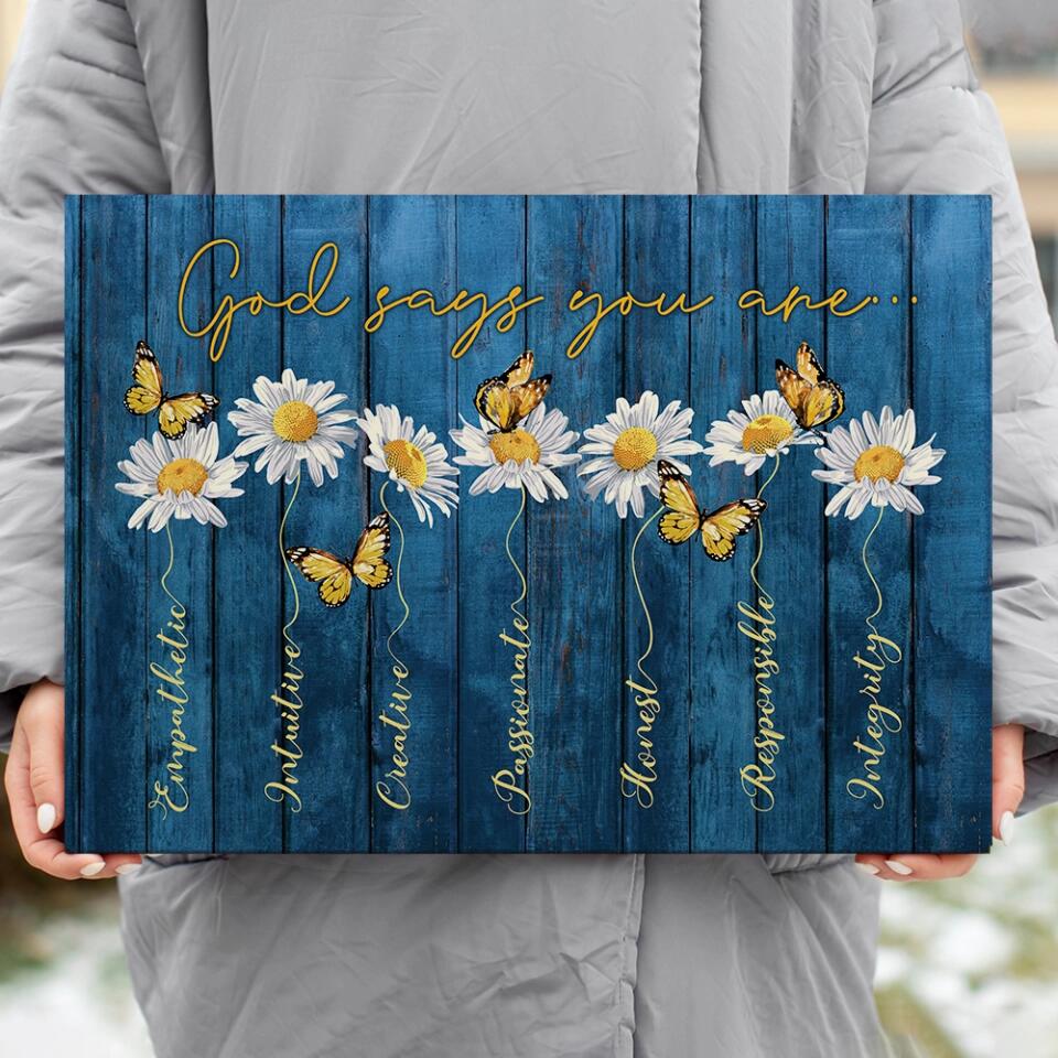 God Says You Are Empathetic Creative - Custom Canvas Poster - Confirmatiion Gift For Her - Image 4