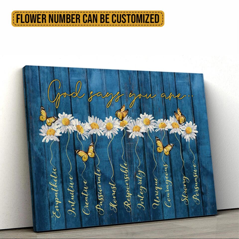 God Says You Are Empathetic Creative - Custom Canvas Poster - Confirmatiion Gift For Her - Image 5