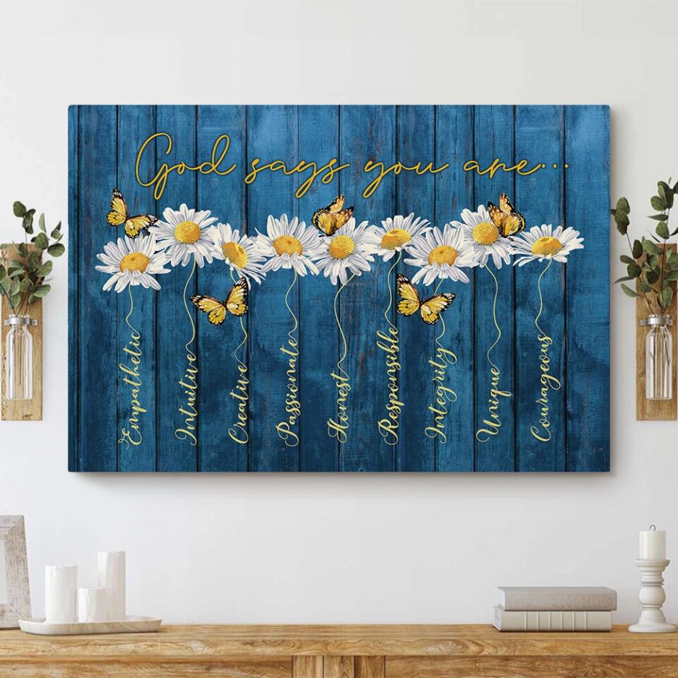 God Says You Are Empathetic Creative - Custom Canvas Poster - Confirmatiion Gift For Her - Image 6