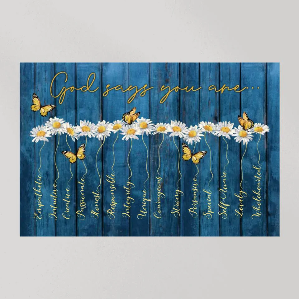 God Says You Are Empathetic Creative - Custom Canvas Poster - Confirmatiion Gift For Her - Image 8
