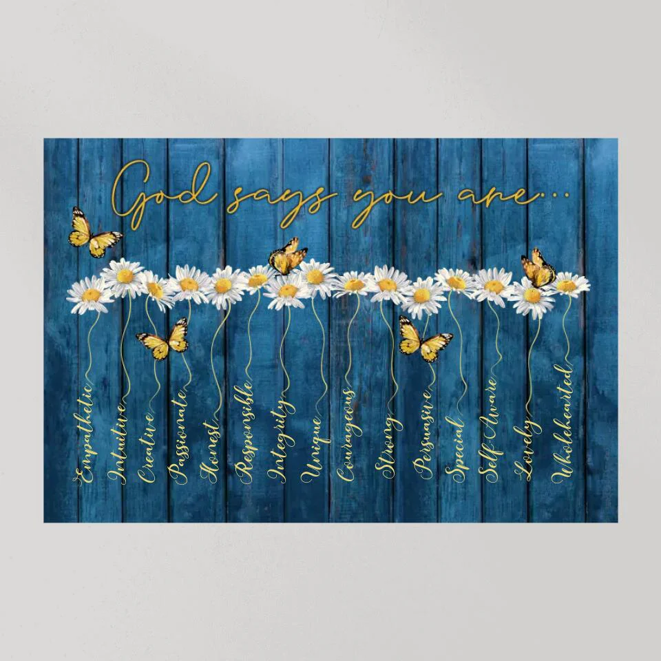 God Says You Are Empathetic Creative - Custom Canvas Poster - Confirmatiion Gift For Her - Image 9