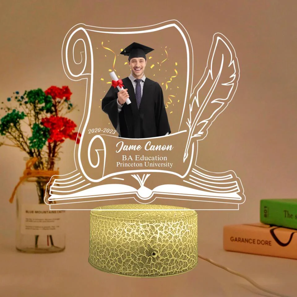 Graduation Celebration Personalized 3D LED Light - Image 2