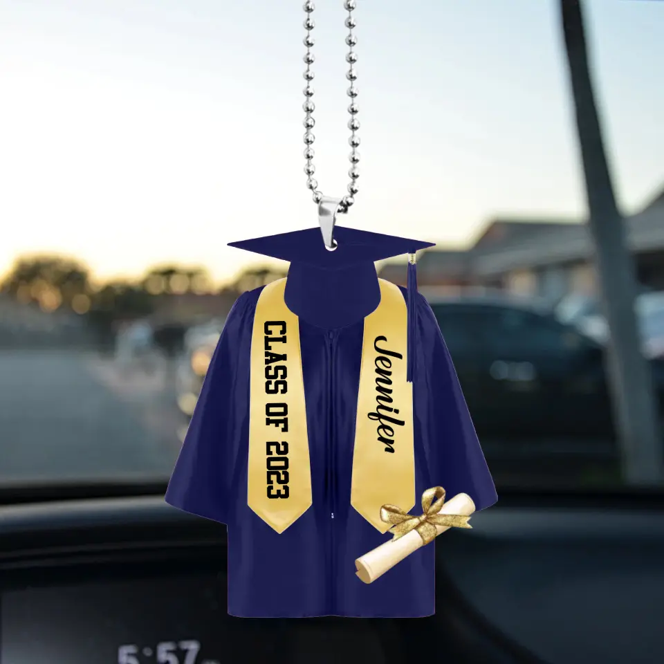 Graduation Gown, Personalized Car Ornament Keychain Decoration, Graduation Gift - Car Decoration - Best Graduation Gifts - 304IHPBNOR065 - Image 2