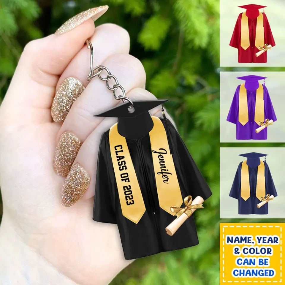 Graduation Gown, Personalized Car Ornament Keychain Decoration, Graduation Gift - Car Decoration - Best Graduation Gifts - 304IHPBNOR065 - Image 3