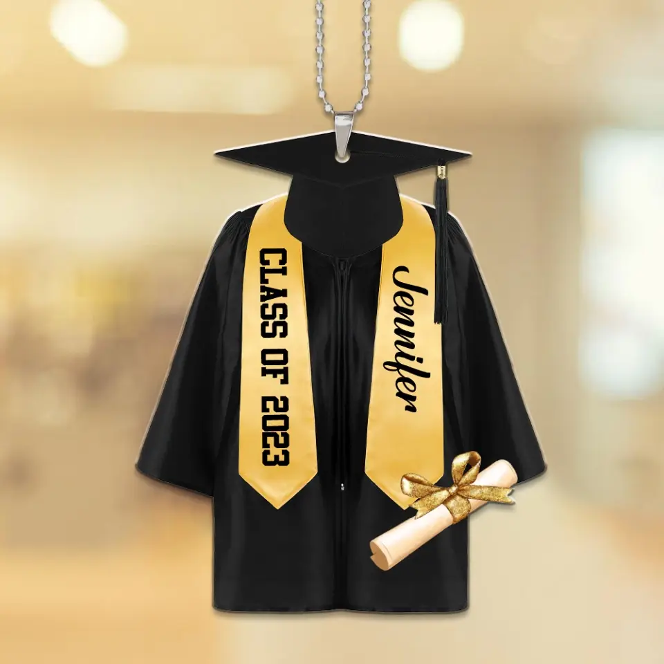 Graduation Gown, Personalized Car Ornament Keychain Decoration, Graduation Gift - Car Decoration - Best Graduation Gifts - 304IHPBNOR065 - Image 4