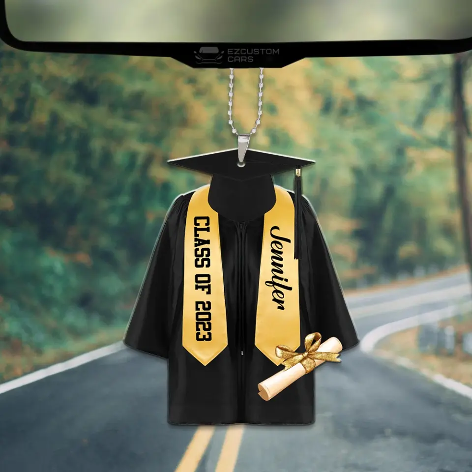 Graduation Gown, Personalized Car Ornament Keychain Decoration, Graduation Gift - Car Decoration - Best Graduation Gifts - 304IHPBNOR065 - Image 5